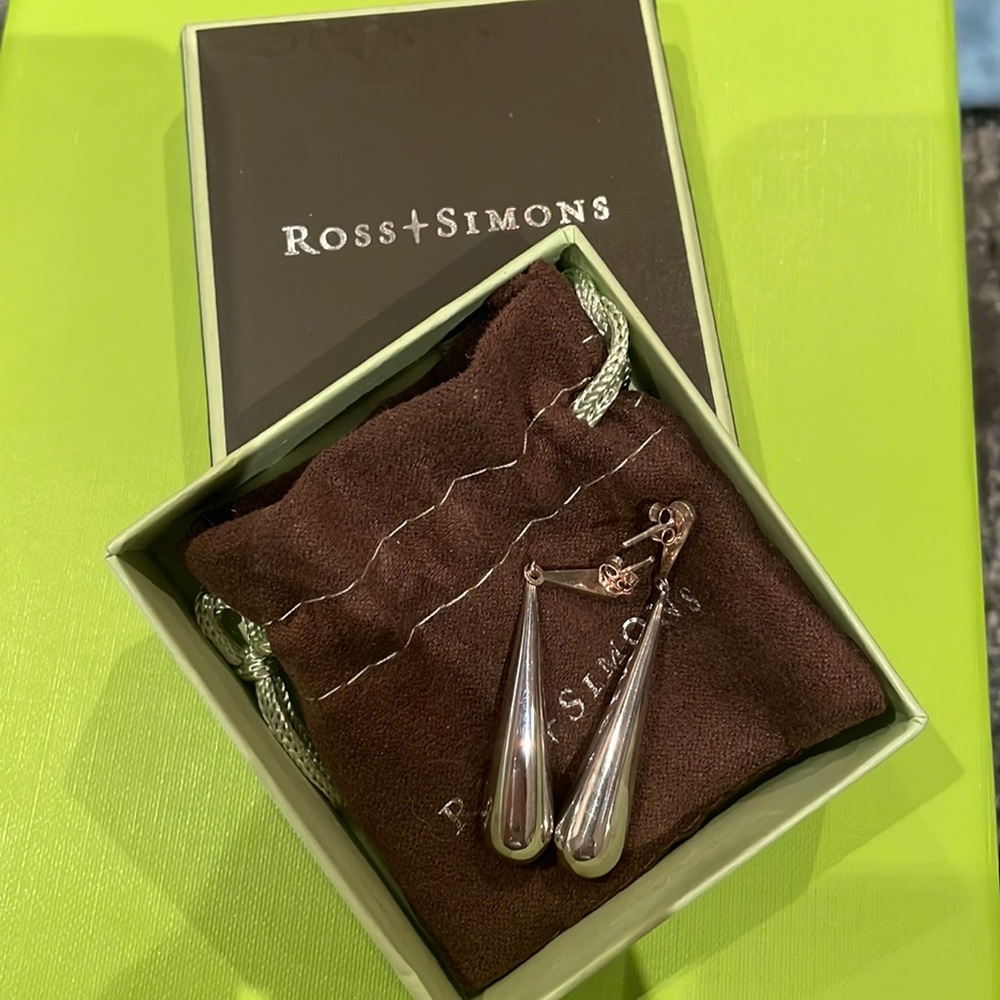 Ross Simons Silver teardrop earrings
